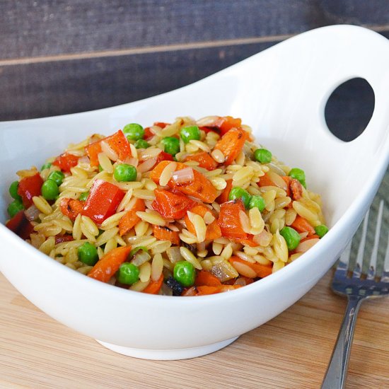 Roasted Vegetable Asian Orzo