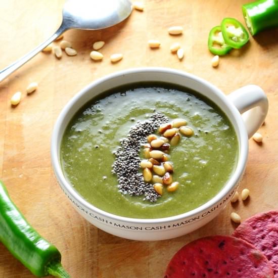 Spicy Spinach Bean Soup