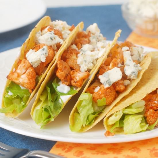 Spicy Buffalo Cauliflower Tacos