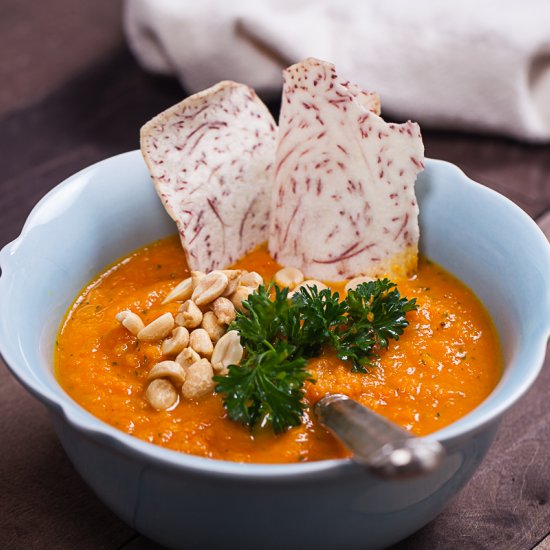 Carrot Shallot Soup with Parsley