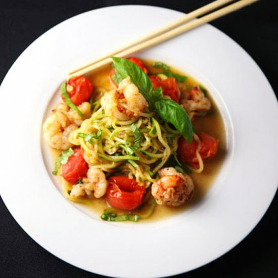 Shrimp with Spiralized Zucchini