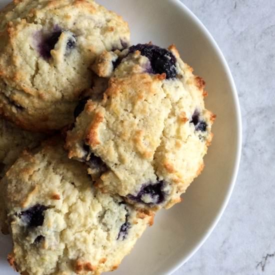 Lemon Blueberry Drop Scones