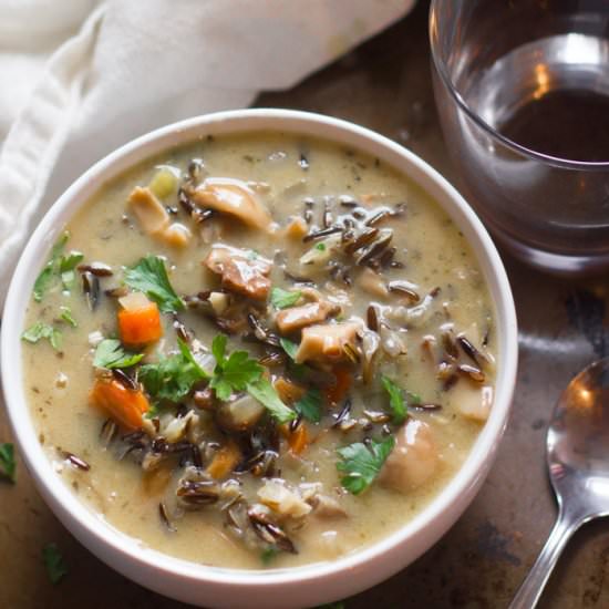 Creamy Mushroom Wild Rice Soup