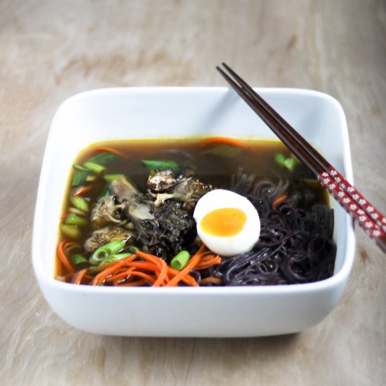 Rice Noodle Roasted Maitake Soup