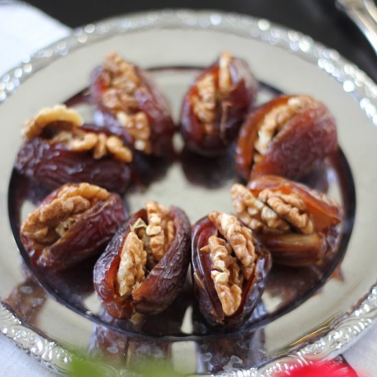 Walnut Stuffed Medjool Dates