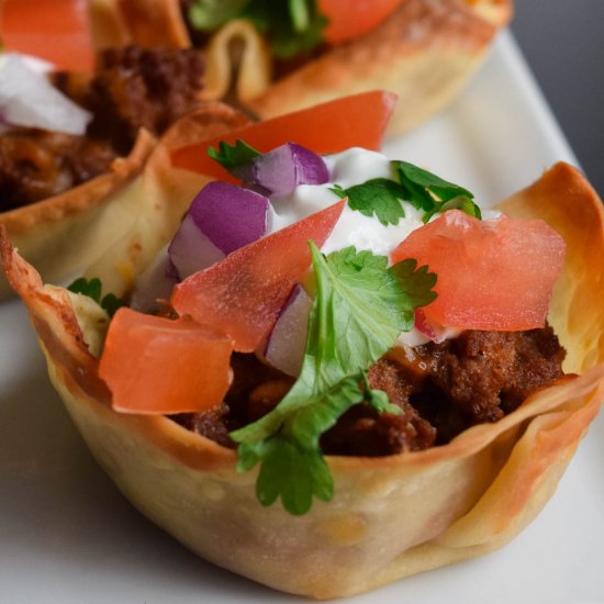 Taco Won Ton Cups