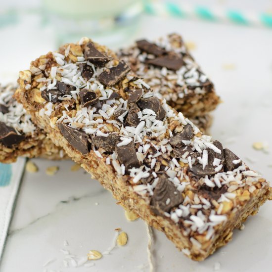 Chocolate + Coconut Granola Bars