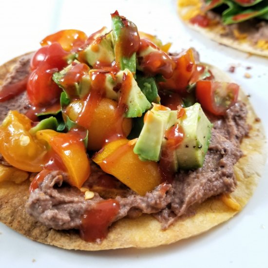 Quick Black Bean Tostadas