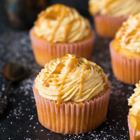 Salted caramel cupcakes