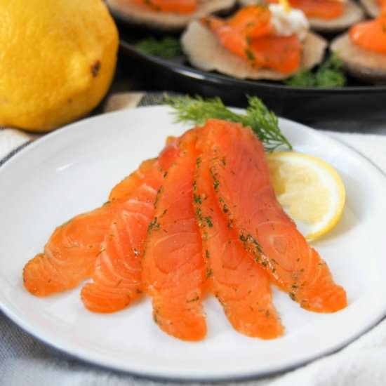 Salmon gravlax