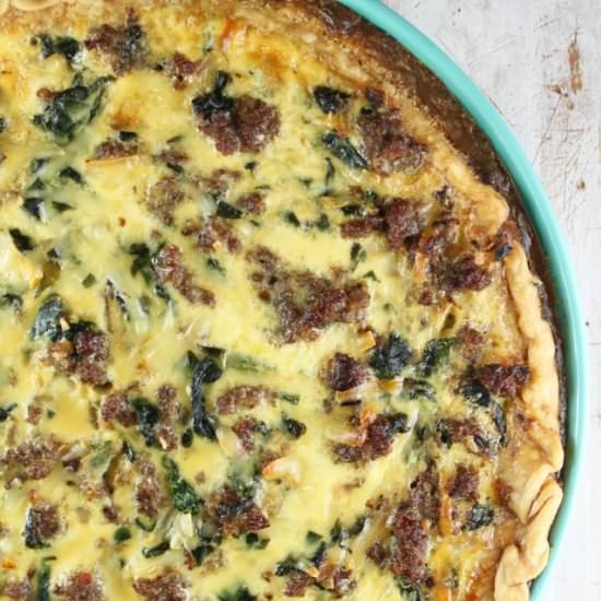 Sausage Spinach Quiche