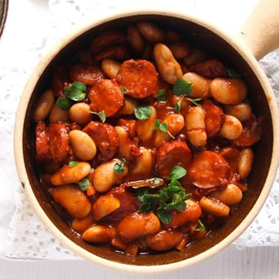 Easy White Bean and Cabanossi Stew