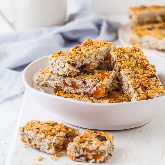 Apricot, Cranberry & Coconut Bars