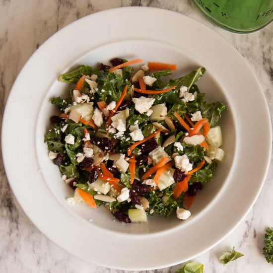 Cranberry Almond Kale Salad