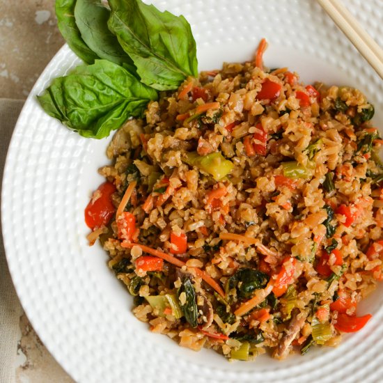 Basil Cauliflower Fried Rice