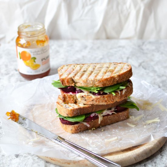 Pickled beet & marmalade Panini