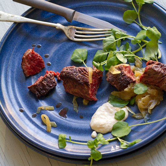 Hangar Steak with Horseradish Cream