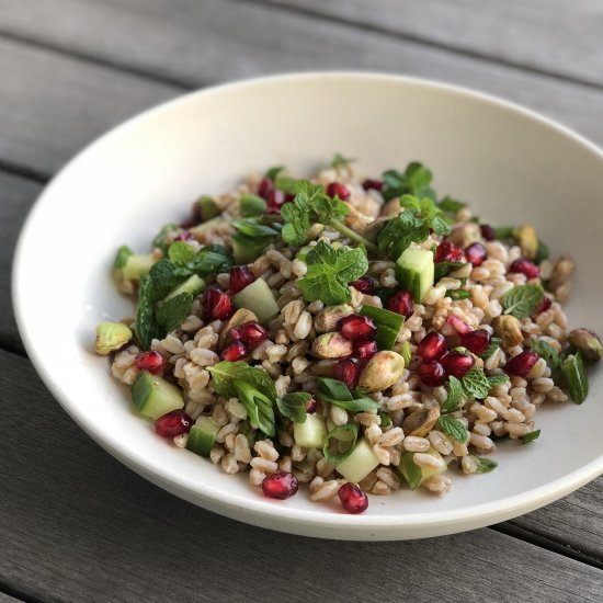 lemon-ginger farro salad