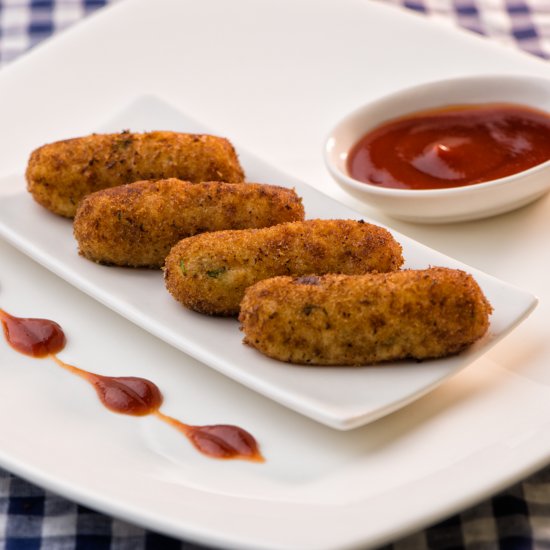 Crispy Paneer Fingers / Cutlets