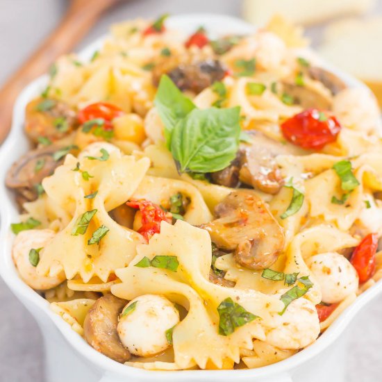 Roasted Mushroom Pasta Salad