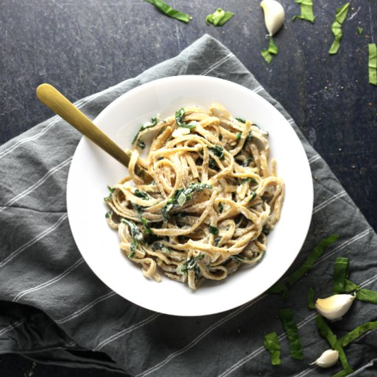 Spinach Basil Ricotta Linguine