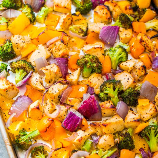 Sheet Pan Skinny Lemon Chicken