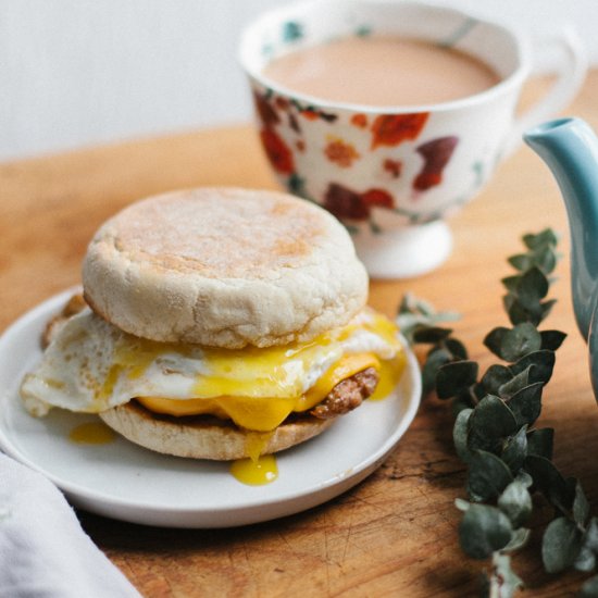 Maple Butter Sausage Egg Muffin