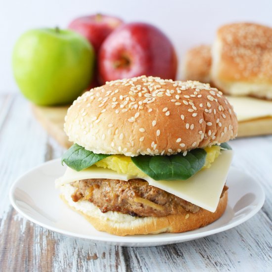 Pork and apple burgers