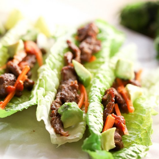 Beef Bulgogi Lettuce Boats