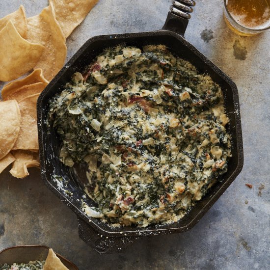 Hot Kale and Bacon Dip