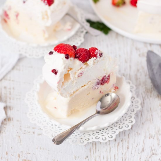 Raspberry Pavlova Ice Cream Cake