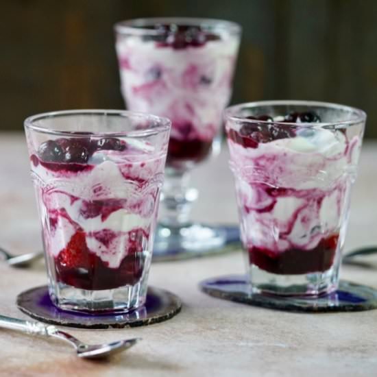 Simple Warm Berry Compote & Yogurt