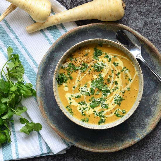 Spiced Parsnip and Apple Soup