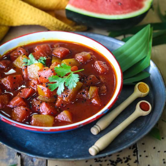 sweet and spicy watermelon curry