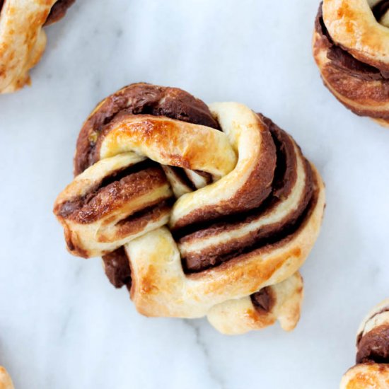 Nutella Brioche Knots