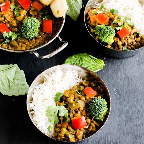 Instant Pot Herbed Masala Lentil