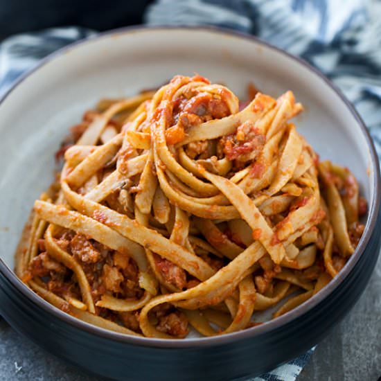 Healthy Turkey & Mushroom Bolognese