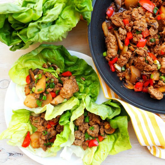 Asian Style Turkey Lettuce Wraps