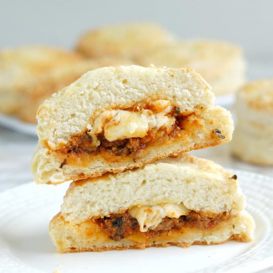 Sloppy Joe Stuffed Biscuits