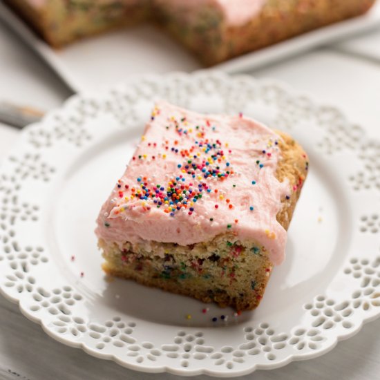 Sweet Frosted Sugar Cookie Bars