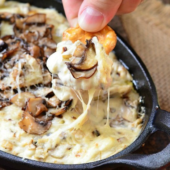 Mushroom Leek and Gruyere Cheese Dip