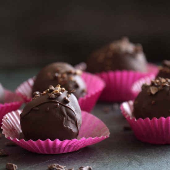 Vegan Red Wine Chocolate Truffles