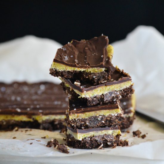 Salted Pistachio Nanaimo Bars