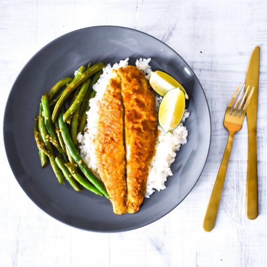 Pan-Seared Curry Crusted Catfish