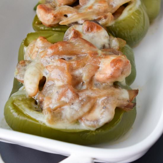 Chickn Philly Stuffed Peppers