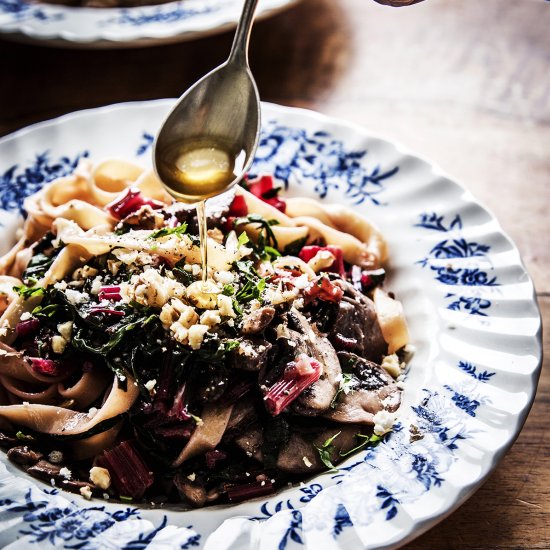 Mushroom Swiss Chard Pasta