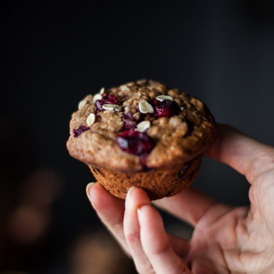 Cranberry Citrus Oat Muffins