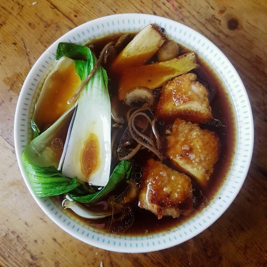 Japanese Chicken Ramen Noodle Soup