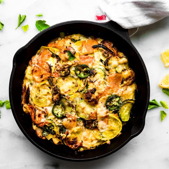 Easy Jalapeño Shrimp Veggie Bake