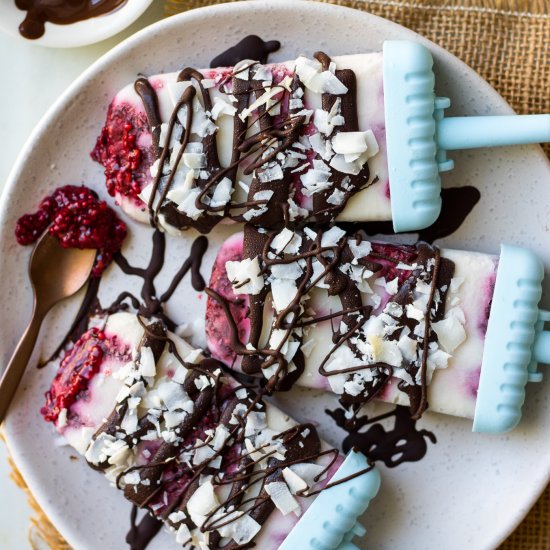 Coconut Lamington Popsicles (Vegan)